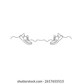 shoe continuous line drawing