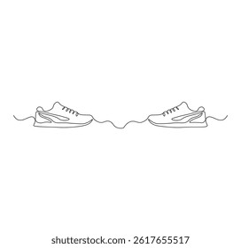 shoe continuous line drawing. shoe one line illustration