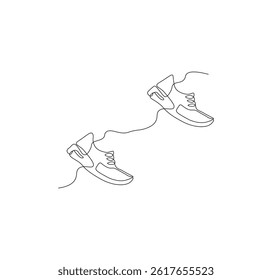 shoe continuous line drawing. shoe one line illustration
