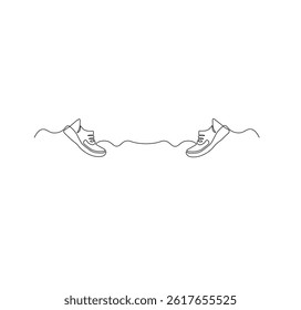 shoe continuous line drawing