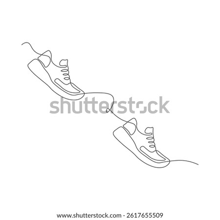 shoe continuous line drawing. shoe one line illustration