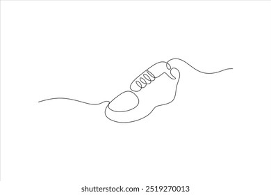 shoe continuous line vector illustration	
