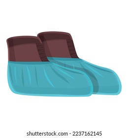 Shoe cover protection icon cartoon vector. Medical foot. Modern indoor