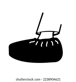 Shoe Covers Black Icon ,Vector Illustration, Isolate On White Background Label. EPS10