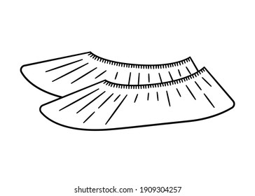 Shoe covers icon. Protective medical covers. Isolated vector illustration on white background