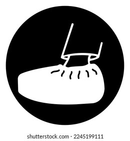Símbolo de la cubierta de zapatos, Ilustración vectorial, Aislar sobre la etiqueta de fondo blanco. EPS10