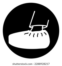 Símbolo de la cubierta de zapatos, Ilustración vectorial, Aislar sobre la etiqueta de fondo blanco. EPS10