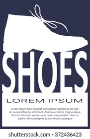 Shoe design. Man shoes vector. Fashion design background. Vector illustration