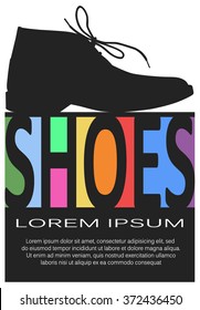 Shoe design. Man shoes vector. Fashion design background. Vector illustration