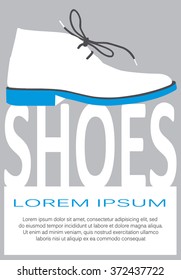 Shoe design. Man shoes vector. Fashion design background. Vector illustration