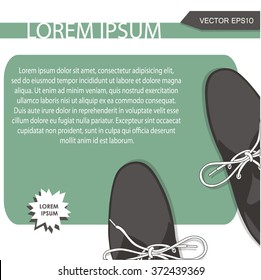 Shoe design. Man shoes vector. Fashion design background. Vector illustration