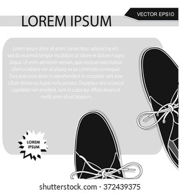 Shoe design. Man shoes vector. Fashion design background. Vector illustration