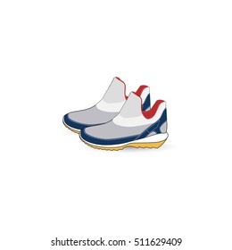 Shoe design. Man shoes vector. Fashion design background. Vector illustration.