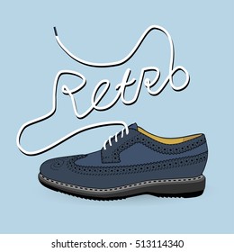 Shoe design. Man shoes vector. Fashion design background. Vector illustration