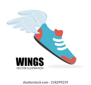 Shoe design over white background vector illustration