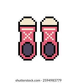 shoe design retro pixel art