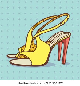 Shoe design. Woman shoes vector. Fashion design background. Vector illustration.