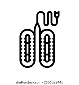 shoe dryer clothes care line icon vector. shoe dryer clothes care sign. isolated contour symbol black illustration