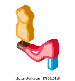 Shoe And Dummy Icon Vector. Isometric Shoe And Dummy sign. color isolated symbol illustration