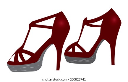 the shoe fashion design vector