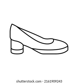 shoe female line icon vector. shoe female sign. isolated contour symbol black illustration
