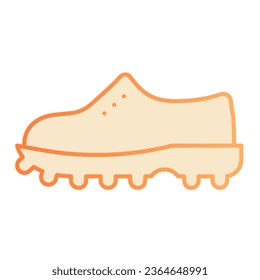 Shoe flat icon. Boot orange icons in trendy flat style. Footwear gradient style design, designed for web and app. Eps 10