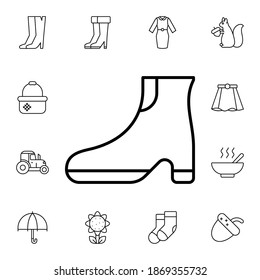 Shoe flat vector icon in autumn pack