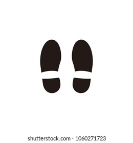 Shoe foot print icon isolated on white background