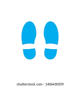 Shoe foot print icon isolated on white background