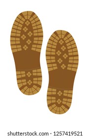 Shoe footprint. vector illustration