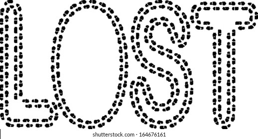 shoe footprints background 