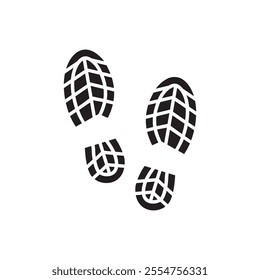 shoe footprints icon. shoe footprints isolated on transparent background, shoe footprints vector illustration