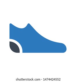 shoe glyph colour vector icon