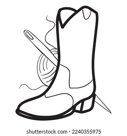 diseño gráfico de zapatos ilustración vectorial, dibujo de tatuajes de arte en estilo de escuela antigua, dibujo a mano, uso de impresión