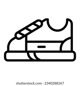 Shoe gym icon outline vector. Fashion workout. Sport outfit