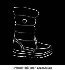 Shoe, hand-drawn in sketch style. Vector illustration