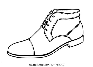 Shoe, hand-drawn in sketch style. Vector illustration of a shoe.