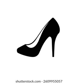 shoe high heel vector silhouette, woman high heel icon