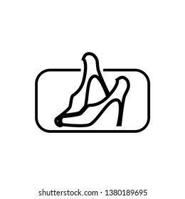 shoe high hill icon design template