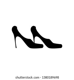 shoe high hill icon design template