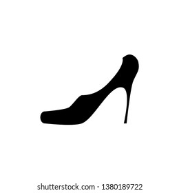 shoe high hill icon design template