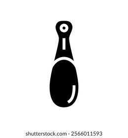 shoe horn clothes care glyph icon vector. shoe horn clothes care sign. isolated symbol illustration