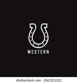 Shoe Horse for Country, Western, Cowboy Ranch applied for western texas farm logo design.