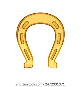 shoe horseshoe cartoon. logo silhouette, luck gold, western golden shoe horseshoe sign. isolated symbol vector illustration