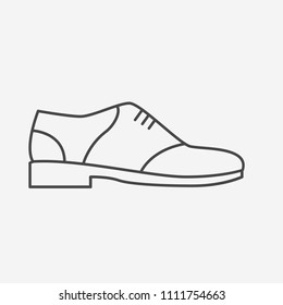 Shoe icon. Business concept. Flat vector male shoe icon. Stock illustration.