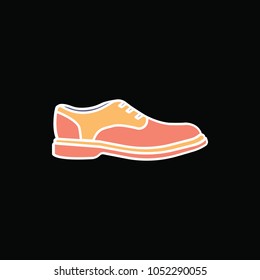 Shoe icon. Cartoon Shoe vector icon for web design isolated on black background