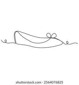 Shoe icon continuous one line drawing outline vector illustration