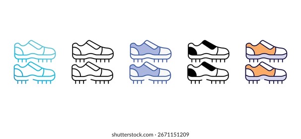 Schuhsymbol-Design mit weißem Hintergrund - Stockgrafik
