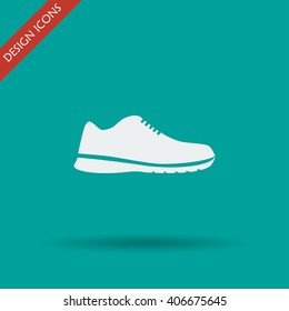 shoe icon. Flat design style eps 10