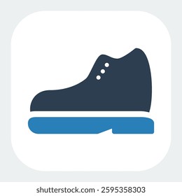 shoe icon in glyph style
